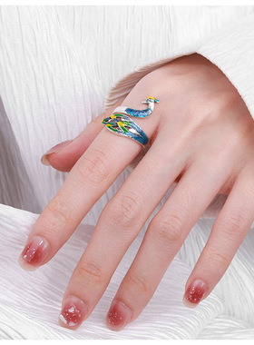 云尚服饰银990烧蓝工艺毛线钩针