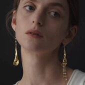 复古长款 FEEI STUDIO法式 海芋花气质时髦夸张小众设计感高级耳环