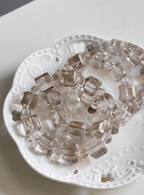 魔晶宙斯方糖 天然浅茶水晶魔晶方糖手链魔晶手串