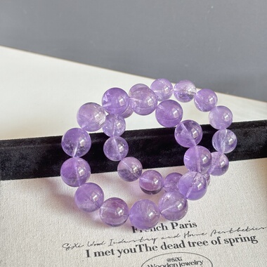 薰衣草紫水晶 天然紫水晶手链 紫阿赛