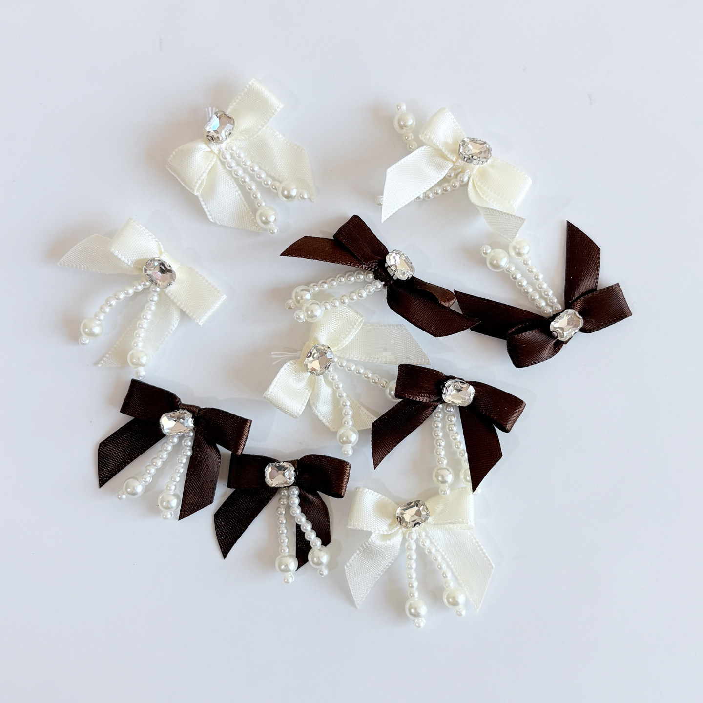 3*3.5cm手工蝴蝶结丝带DIY毛绒玩具玩偶装饰带珠珠服装鞋袜配饰