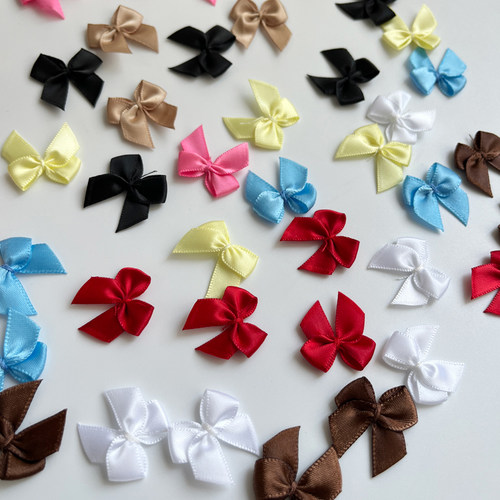 0.3cm手工丝带缎带蝴蝶结2*2cm线扎DIY娃娃装饰礼品包装饰品配件