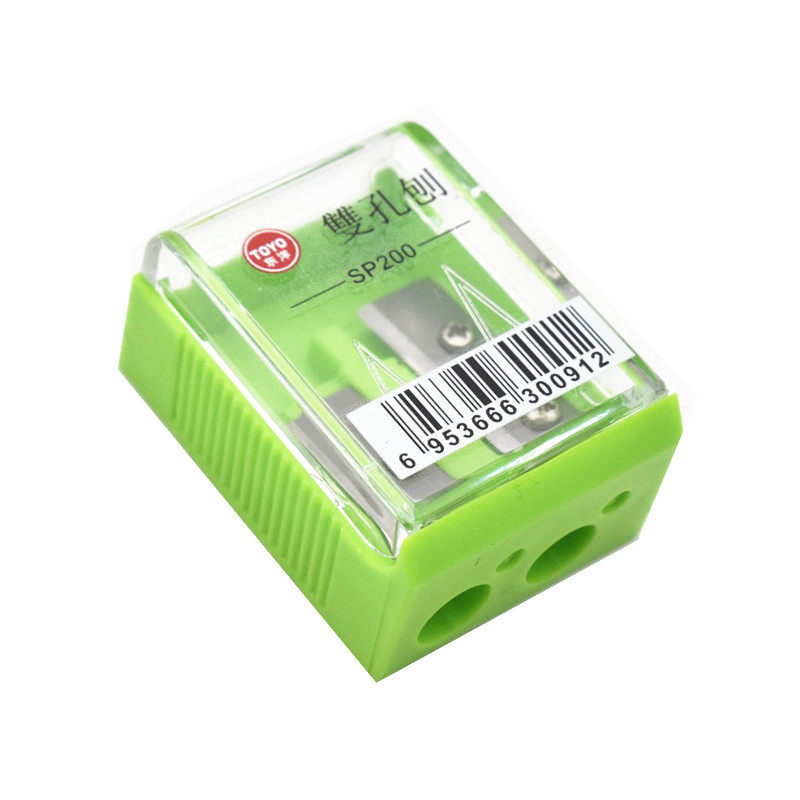 TOYO 연필깎이 SP200 두 구멍 연필깎이 연필깎이 사무실 연필깎이 어린이 작은 두 구멍 연필깎이