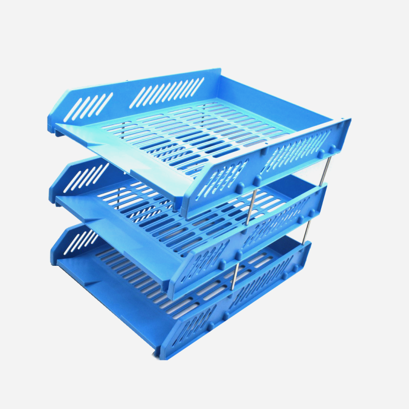 三层文件盘收纳座整理框文件架