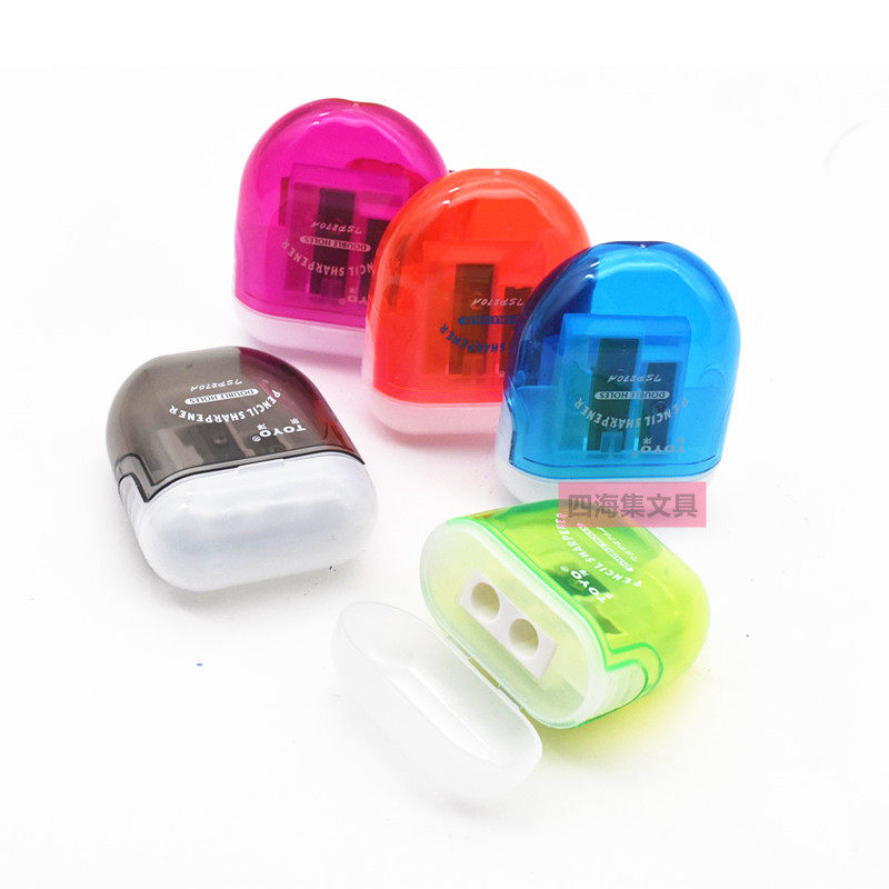 TOYO 연필깎이 SP270 두 구멍 연필깎이 연필깎이 학생 휴대용 두 구멍 작은 연필깎이