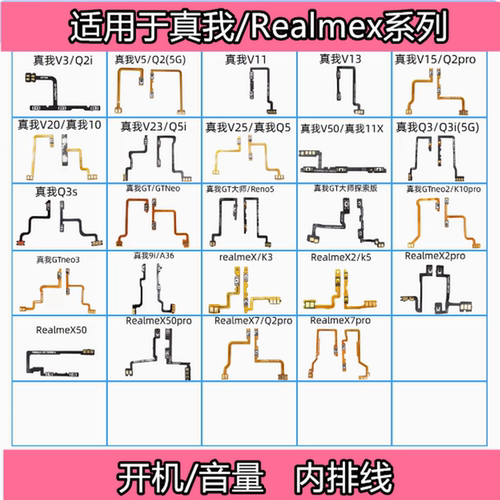 适用于真我V5开机音量排线