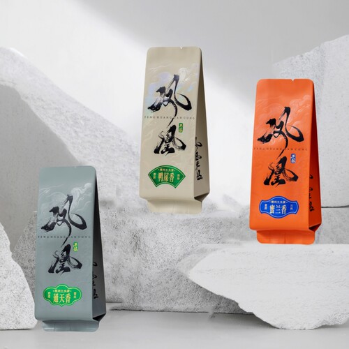 凤凰单丛4色烫金公版小泡袋15cm