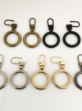 免工具可拆卸拉链头拉片衣服拉链配件连接器鞋子圆形拉锁头穿小孔