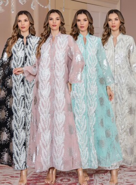 long dress中东沙特网纱刺绣fashion2026连衣裙girl dress礼服裙