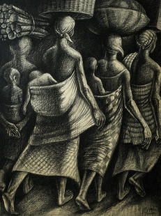 R733【美国】约翰·比格斯（John T Biggers）绘画、版画电子图.
