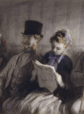 YC544【法国】奥诺雷·杜米埃(Honore Daumier)素描版画漫画图库