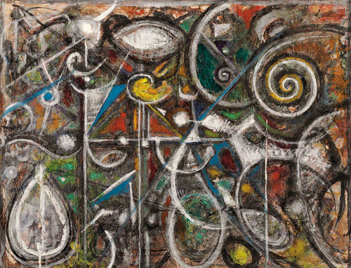 M949【美国】（Richard Pousette-Dart）抽象绘画网传图库