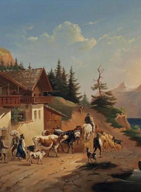 K323奥地利 弗雷德里希·葛尔曼（friedrich gauermann）绘画精选