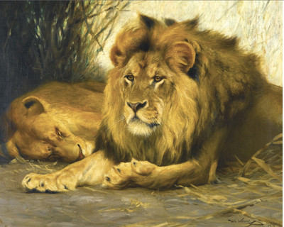 M151【德国】威廉·库纳特（Wilhelm Kuhnert）野生动物绘画图库