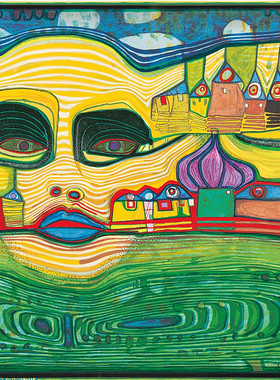 R004【奥地利】百水(Friedensreich Hundertwasser)抽象绘画图库