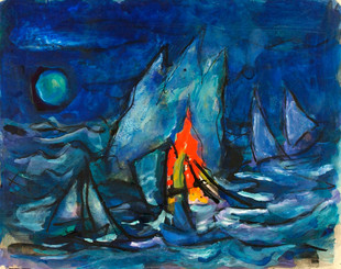 T749【美国】亚伯拉罕·拉特纳（Abraham Rattner）抽象绘画图库