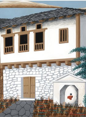 K533【希腊】恩贡诺普洛斯（Nikos Engonopoulos）抽象绘画图库