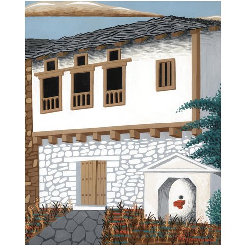 K533【希腊】恩贡诺普洛斯（Nikos Engonopoulos）抽象绘画图库