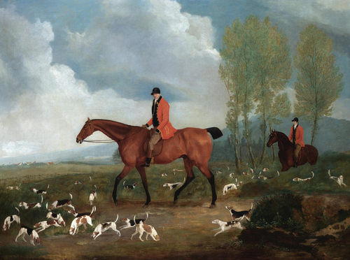 K286【英国】（Richard Barrett Davis）马犬狩猎主题油画图库
