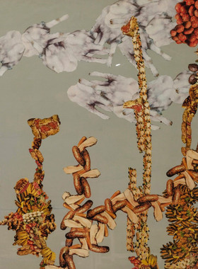 A335【法国】雷基乔（Bernard Requichot）抽象绘画、拼贴画图库.