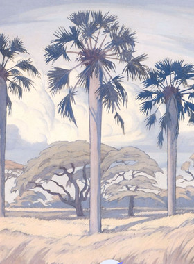 A374【南非】皮尔内夫（Jacobus Hendrik Pierneef）风景绘画图库