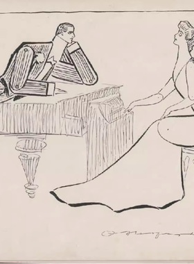 E718【美英】Oliver Herford 浪漫风格木偶形象漫画版画电子图库