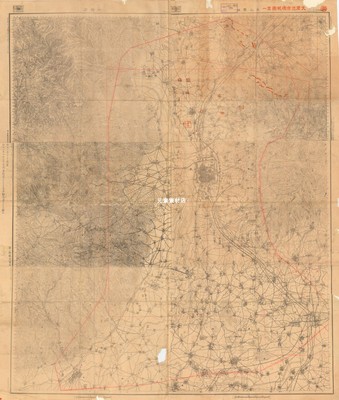 1934年山西阳曲县5万分1老地图 村庄地名查找高清电子版素材JPG