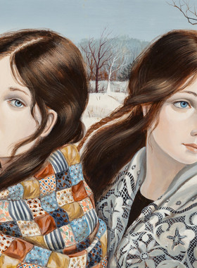 K217【美国】帕蒂·班尼斯特（Pati Bannister）女孩肖像绘画图.