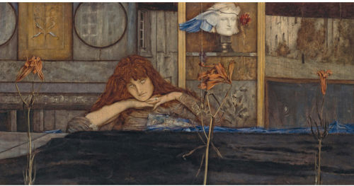 K015【比利时】费尔南·赫诺普夫(Fernand Khnopff)绘画网传图库
