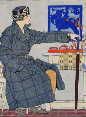 K953美国爱德华·彭菲尔德（Edward Penfield）插图绘画图库