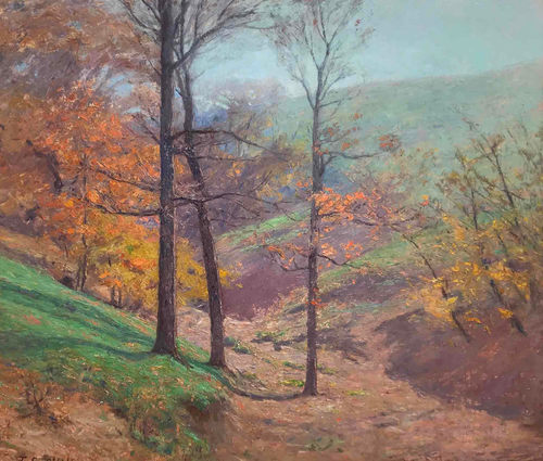 E593【美国】（Theodore Clement Steele）油画资源基地电子图库