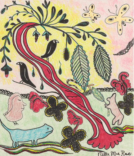 A158【美国】内莉·梅罗（Nellie Mae Rowe）民间绘画网传图库