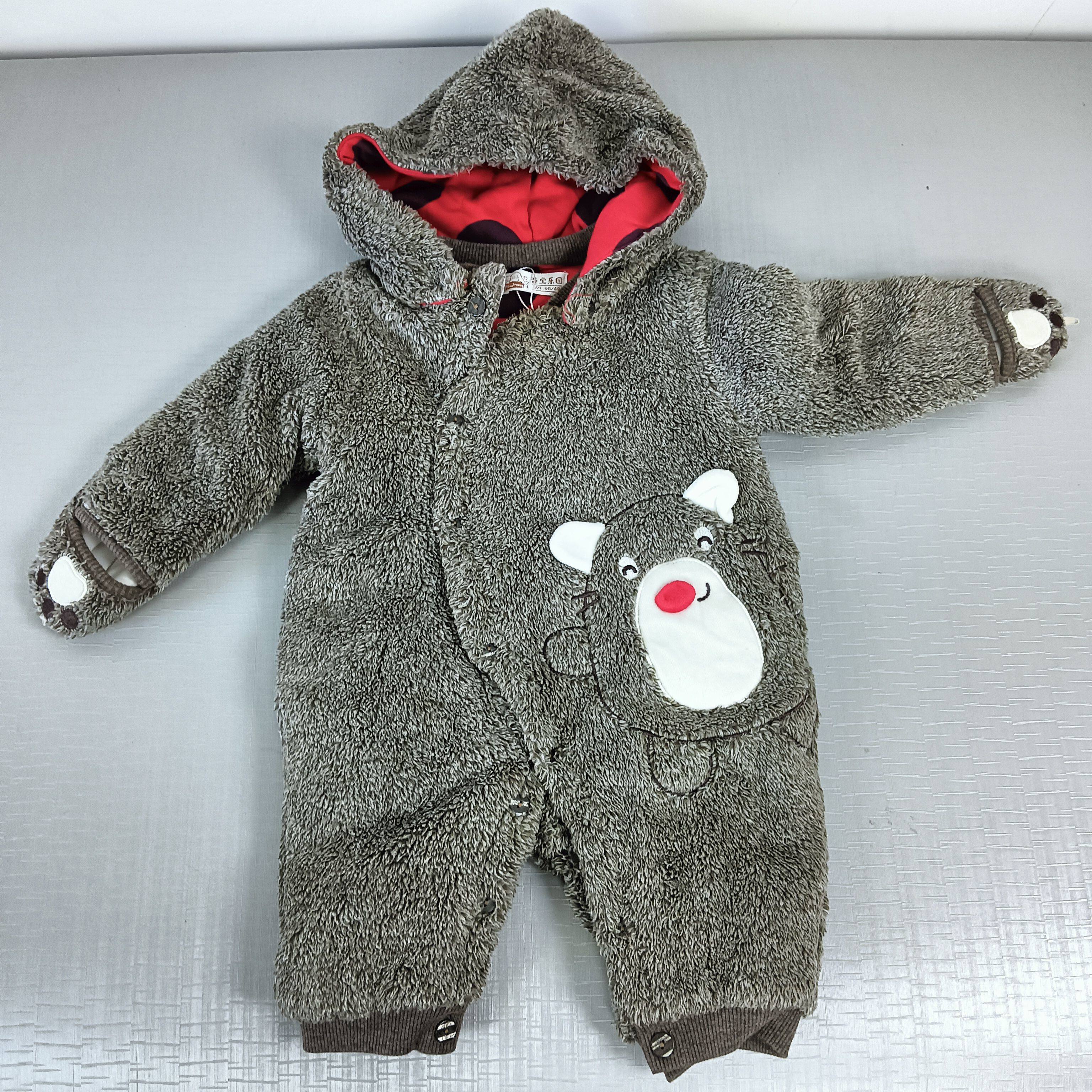 婴儿连体衣加厚秋冬装新生儿棉服男女宝宝哈衣外出抱服拜年服超萌