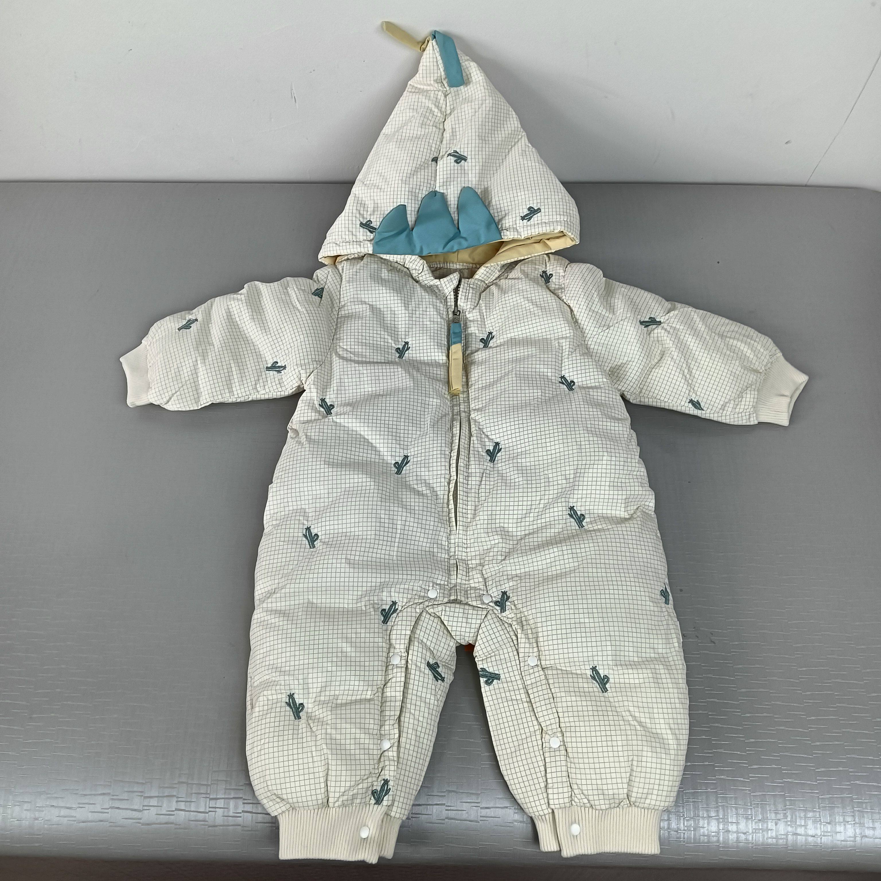 婴儿羽绒棉连体衣冬季抱衣宝宝加厚外出服新生儿衣服防风衣