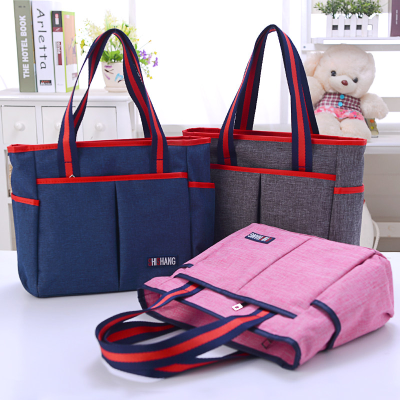 新款女包手提包时尚布包妈妈包手拎妈咪包带宝宝外出包休闲女士包