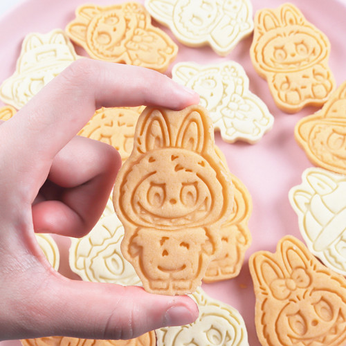 拉布布饼干模具卡通手工黄油曲奇馒头家用按压式烘焙磨具