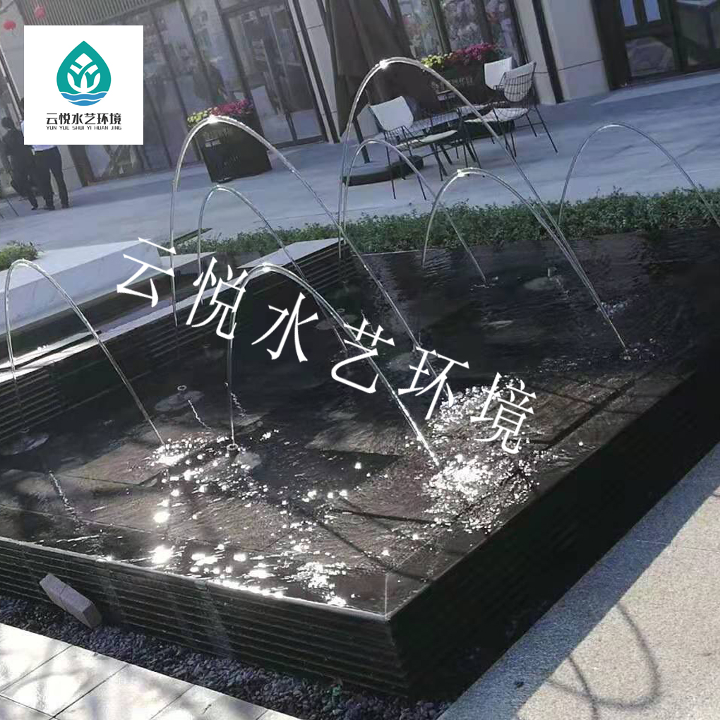 喷泉波光泉波光跳泉珍珠泉云悦