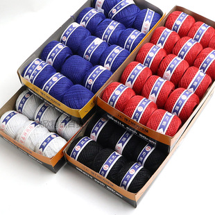强力丝光棉线黑色白色红色线团 老式缝被子线缝衣服粗棉线3股线