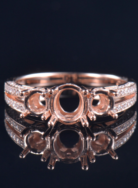 Fay Jewelry 个性定制钻石戒指空托（925银/10K/14K/18K/PT950）