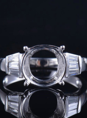 Fay Jewelry 个性定制钻石戒指空托（925银/10K/14K/18K/PT950）