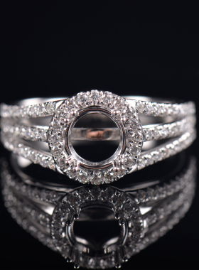 Fay Jewelry 个性定制钻石戒指空托（925银/10K/14K/18K/PT950）