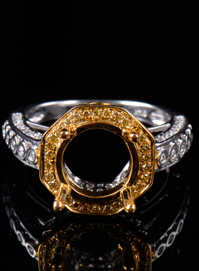 Fay Jewelry 个性定制钻石戒指空托（925银/10K/14K/18K/PT950）
