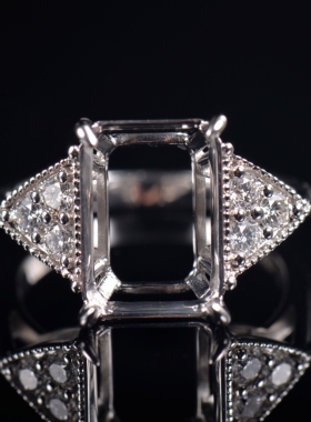 Fay Jewelry 个性定制钻石戒指空托（925银/10K/14K/18K/PT950）