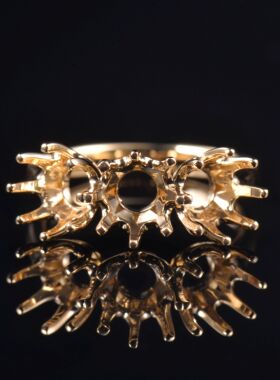 Fay Jewelry 个性定制钻石戒指空托（925银/10K/14K/18K/PT950）
