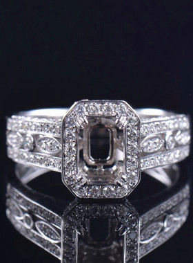 Fay Jewelry 个性定制钻石戒指空托（925银/10K/14K/18K/PT950）