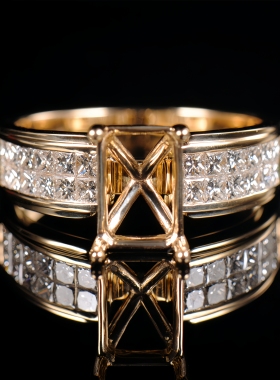 Fay Jewelry 个性定制钻石戒指空托（925银/10K/14K/18K/PT950）