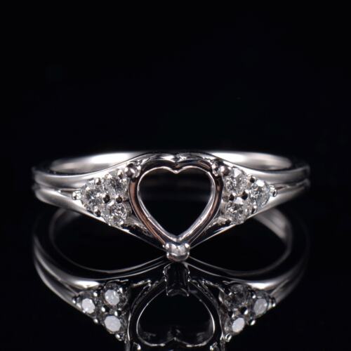 Fay Jewelry 铂金心形镶钻戒托戒架指托定做原创DIY来图定制空托