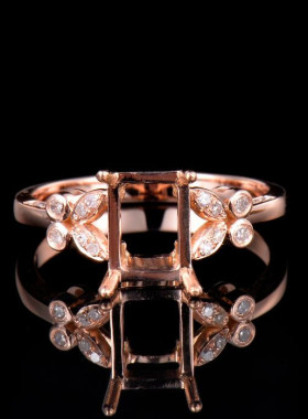 Fay Jewelry 个性定制钻石戒指空托（925银/10K/14K/18K/PT950）