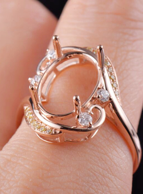Fay Jewelry 个性定制DIY戒指空托（925银/10K/14K/18K/PT950）
