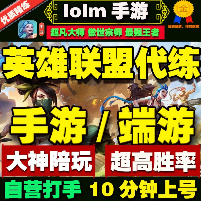 LOL英雄联盟手游端游代练排位游戏代练（新）